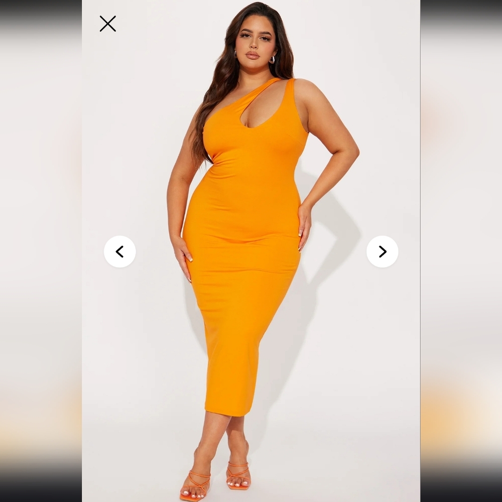 🫶🏽4/$15 One shoulder double lined midi
